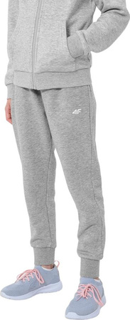 Spodnie dla dziewczynki 4F szare HJZ22 JSPDD001 25M