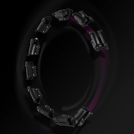 Hula hop black z wypustkami i obciążnikiem HMS hhw11 plus size