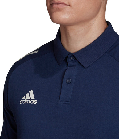 Koszulka męska adidas Condivo 20 Polo granatowo-biała ED9245