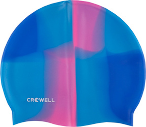 Czepek pływacki silikonowy Crowell Multi Flame niebiesko-różowy kol.09