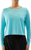 Koszulka damska longsleeve 4F F218 niebieska 4FWSS24TFLOF218 33S