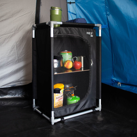 Szafka turystyczna kempingowa Nils Camp NC3031 składana czarna 67x43x34cm