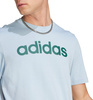 Koszulka męska adidas Essentials Single Jersey Linear Embroidered Logo Tee niebieska IJ8651