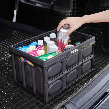 Składana skrzynia kempingowa turystyczna z funkcją stołu szafki 2w1 20l Nils Camp NCB4005