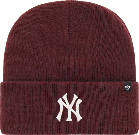Czapka zimowa ciepła New York Yankees bordowa B-HYMKR17ACE-KM