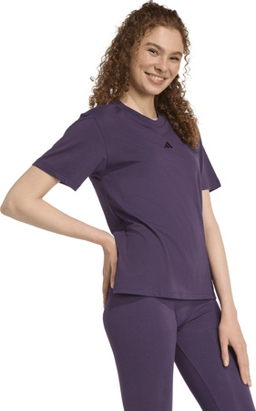 Koszulka damska adidas Essentials Small Logo Cotton fioletowa JY4966