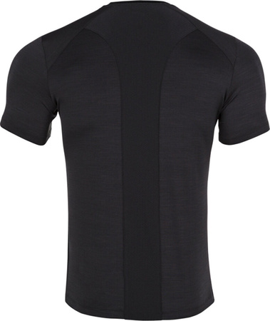Koszulka męska do biegania Joma Running Night Short Slevee czarna 101775.100