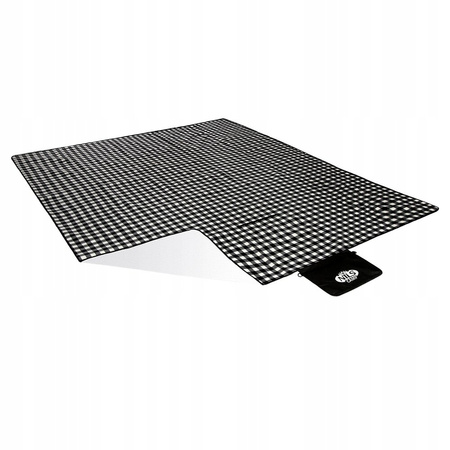 Koc piknikowy Nils Camp NC2310 biało-czarny 300x200 cm PE ALU