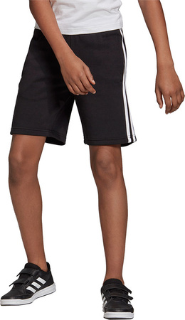Spodenki dla dzieci adidas Essentials 3 Stripes Knit Short czarne DV1796