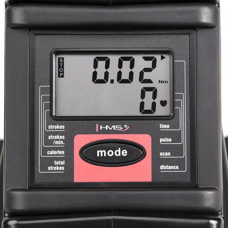 Wioślarz magnetyczny treningowy domowy HMS wymiary 195 x 58,5 x 49 cm