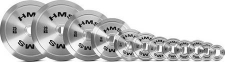 Talerz olimpijski bumper obciążeniestalowy kalibrowany 25 kg HMS TOS250