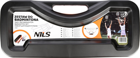 ZSB1 ZESTAW DO BADMITONA 2 RAKIETY + 2 LOTKI + SIATKA + WALIZKA NILS