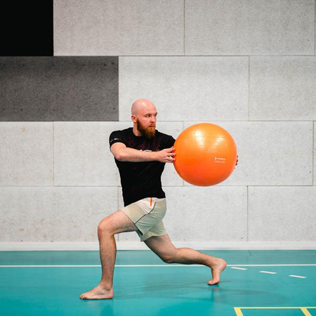 Piłka gimnastyczna fitness HMS yb02n 55cm anti-burst pomarańczowa