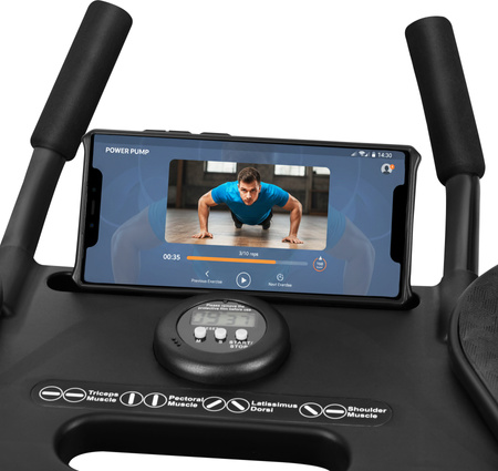 DBP02 WIELOFUNKCYJNA DESKA DO ĆWICZEŃ MIĘŚNI BRZUCHA I POMPEK Z LINKAMI 3W1 HMS