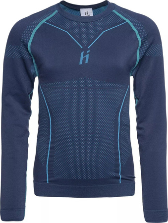 Dziecięca bluzka termoaktywna Huari TERM BLOUSE KIDS peacoat/alhambra rozmiar 122/128