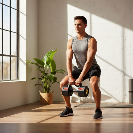 HL05 3w1 HANTLA REGULOWANA Z FUNKCJĄ PODPÓRKI DO POMPEK I KETTLEBELLA HMS