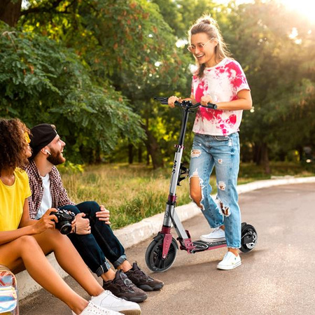 Hulajnoga z hamulcem tarczowym świecące koła LED Nils Extreme HM122T