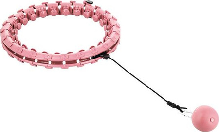 Zestaw hula hop z wypustkami i obciążnikiem HMS hhw01 różowe pas wyszczuplający br163 czerwony