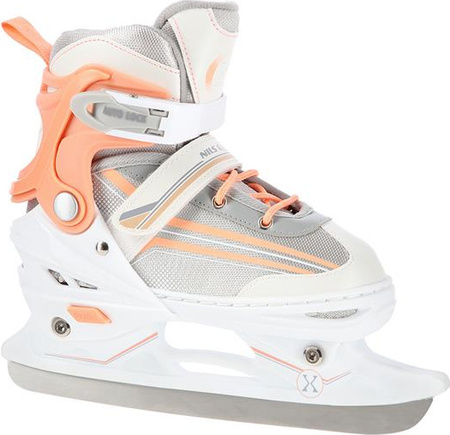 2w1 Łyżworolki z wymienną płozą hokejową Nils Extreme NH18190 biało-różowy rozmiar L (39-43)
