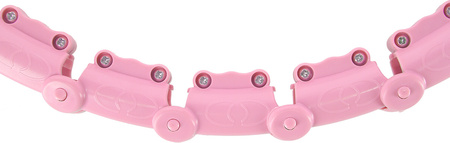 Hula hop light pink z wypustkami i obciążnikiem HMS hhw11 plus size