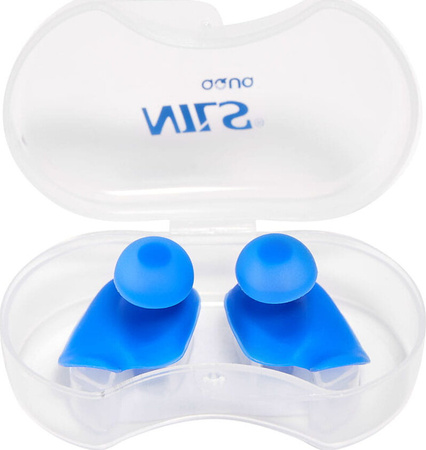 Zatyczki zaciski zatyczka zacisk do uszu Nils aqua nqaw60 niebieski silikonowe