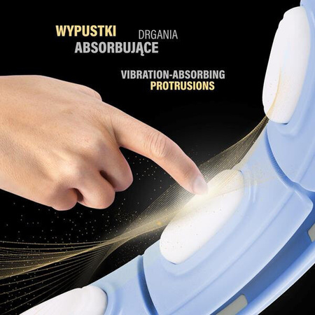 ZESTAW HULA HOP MAGNETYCZNY BLUE HHM15 Z LICZNIKIEM HMS PAS BR163 BLACK PLUS SIZE