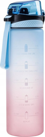 Bidon butelka na wode ze słomką z uchwytem IQ Vie 720ml niebieski