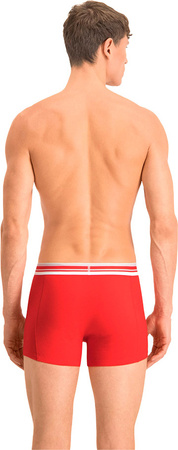 Bokserki męskie Puma Placed Logo Boxer 2P czerwone, czarne 906519 07