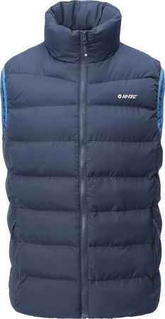 Męska kamizelka bezrękawnik puchowy pikowany Hi-Tec Sanis granatowy rozmiar XXXL