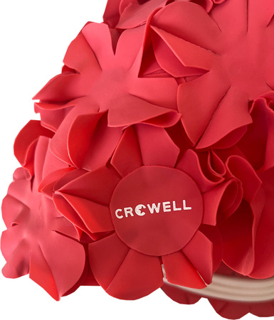 Czepek pływacki Crowell Kwiaty Flower czerwony kol.1