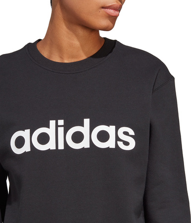 Bluza damska adidas Essentials Linear French Terry czarna IC6878