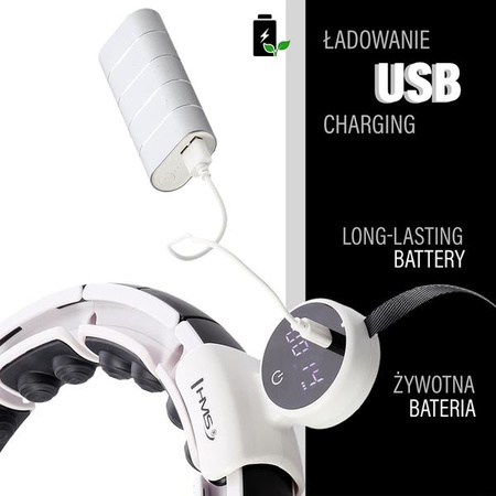 Hula hop white z magnesami i obciążnikiem licznik HMS hhm16