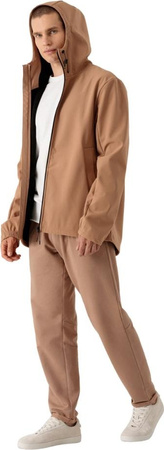 Kurtka przejściowa softshell z kapturem męska Outhorn membrana 5000 jasny brąz HOZ21 SFM600 82S