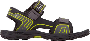 Sandały dla dzieci Kappa Paxos czarno-limonkowe 260864K 1133