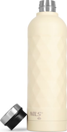 Butelka bidon turystyczny ze stali nierdzewnej Nils Camp NC3805 beżowy 750ML