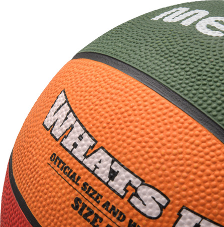 Piłka do koszykówki koszykowa Meteor What's Up zielono-pomarańczowa 16796