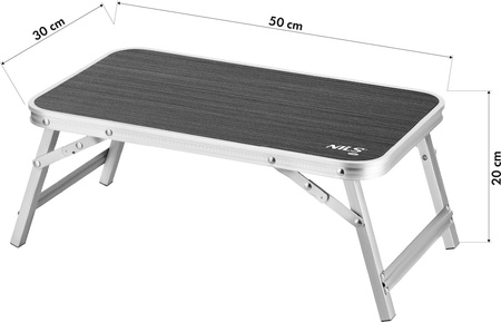 Stolik turystyczny składany niski Nils Camp NC3403 szary 50x30x20cm