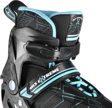 Łyżworolki Nils Extreme NA11002 czarno-niebieskie rozmiar L (39-42)