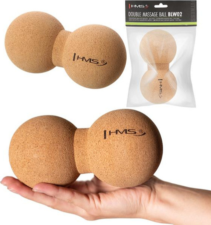 Podwójna piłka do masażu HMS blw02 cork
