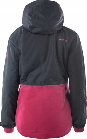 Damska kurtka narciarska ocieplana Hi-tec Lady Nampa czarno-różowa rozmiar L