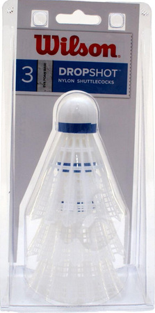 Lotka badminton nylon 3szt Wilson dropshot biała