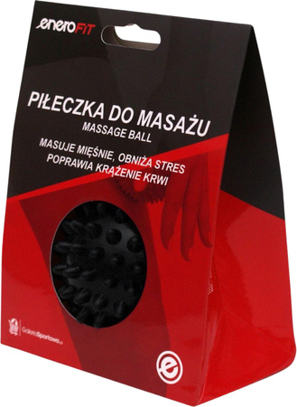 Piłeczka do masażu Enero Fit 7 cm hard czarna 1048260
