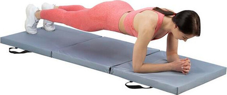 Materac gimnastyczny składany Hms Premium MGS02 1800x600 mm szary