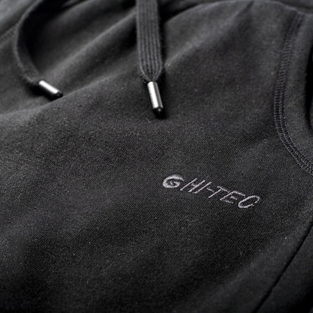 Męskie spodnie dresowe joggery Hi-tec Melian bawełniane ocieplane czarne rozmiar XXL