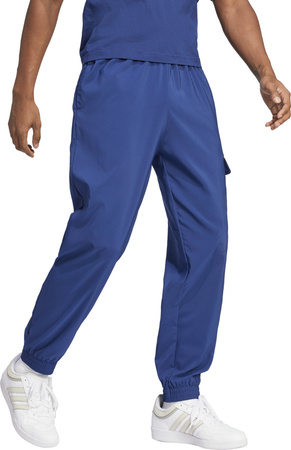 Spodnie męskie adidas Essentials Small Logo Cargo niebieskie JD1825