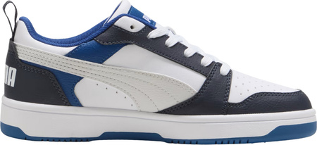 Buty dla dzieci Puma Rebound V6 Lo Mid biało-niebieskie 393833 28