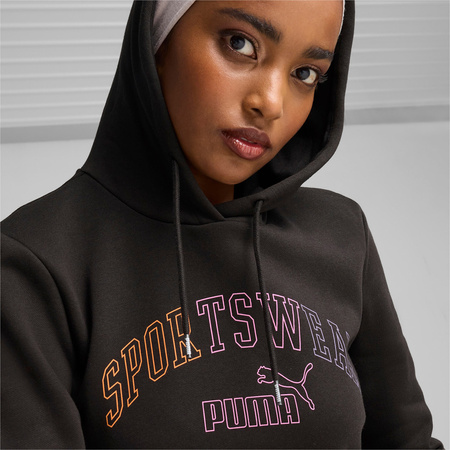 Bluza damska Puma Ess Logo LAB Hoodie FL czarna 682987 01