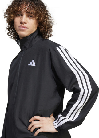 Dres męski adidas Sportswear Basic 3-Stripes Woven TT Track Suits czarny JI8849