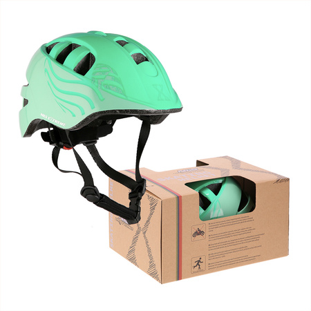 Kask dziecięcy rowerowy na rolki deskorolkę Nils Extreme MTW08 zielony rozmiar S 51-57cm