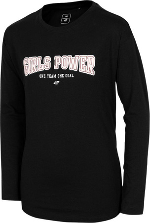 Koszulka dla dziewczynki 4F czarna HJZ22 JTSDL002 20S